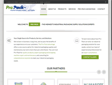 Tablet Screenshot of pro-packinc.com